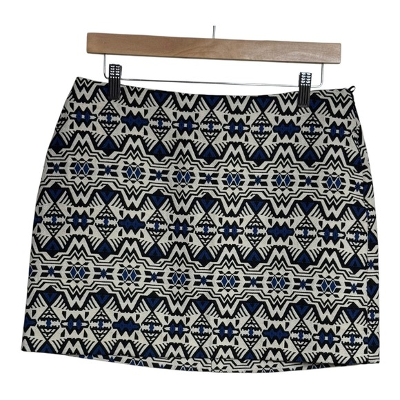 H&M Divided Mini Skirt Geometric Print Women's US 10 - Picture 2 of 7